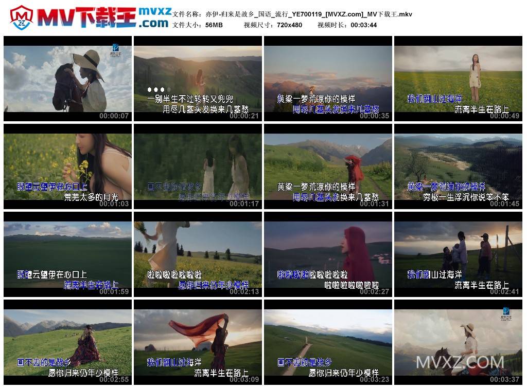 亦伊-归来是故乡_国语_流行_YE700119